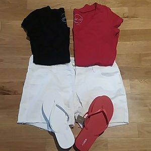 Inc  v neck tees. Barely worn. Petite small.